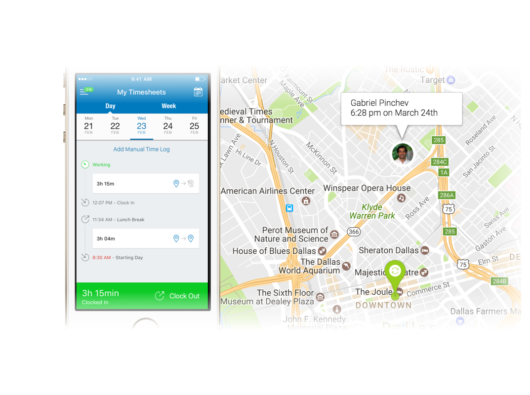Manage your team with GPS-tagged updates from the field